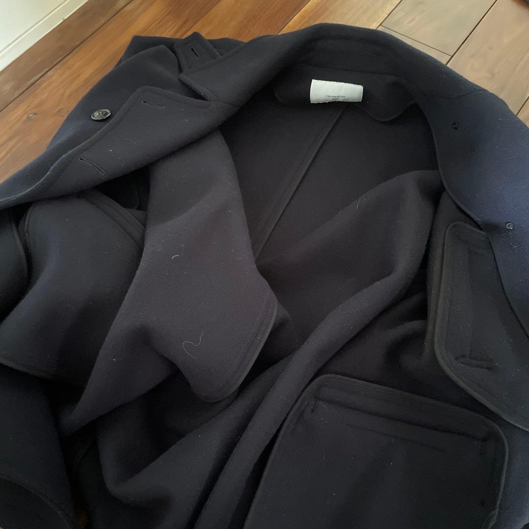 Mayuko✴︎FRAMeWORK ロング Pコート　36　ネイビー