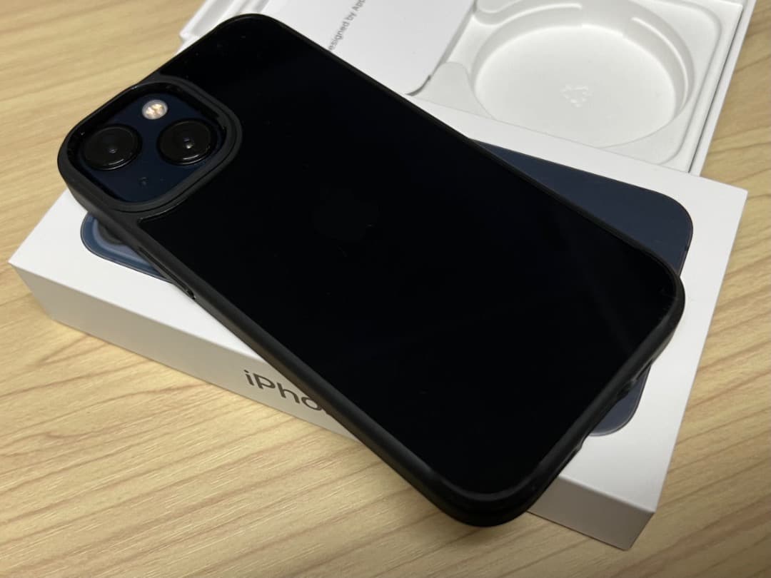 iPhone13miniミッドナイト 美品 バッテリー87% 新品ケース付