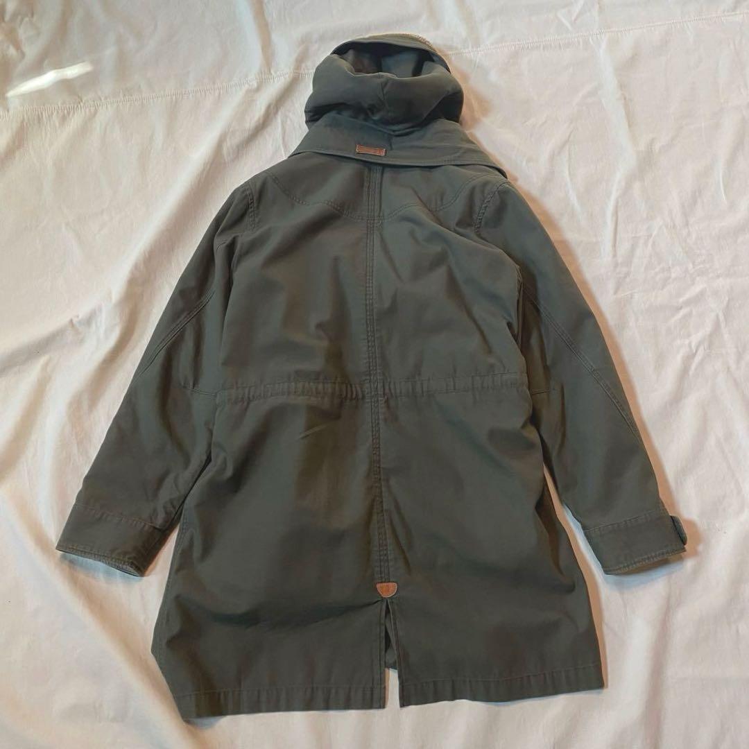 Vm ヴーム ミリタリーモッズコート 中綿ライナー付き カーキ フード 4