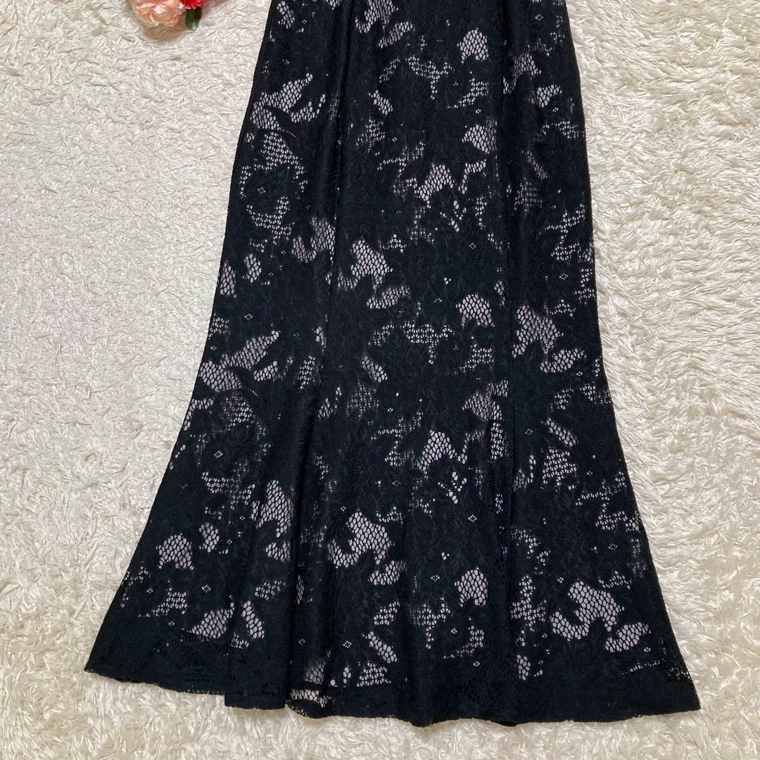 LAGUNAMOON LADYジャガードレースフレアーワンピース　Sサイズ