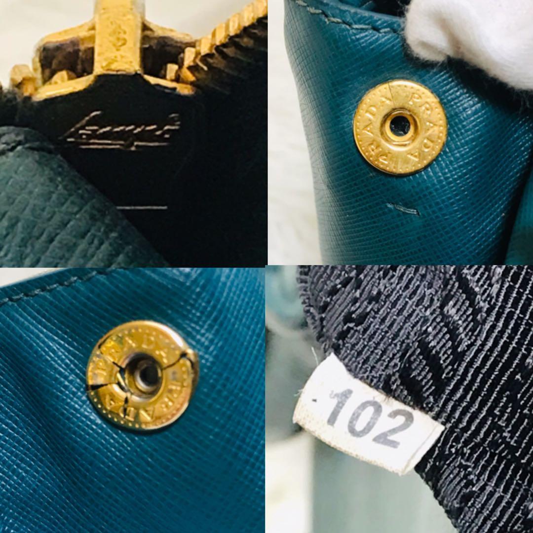 【美品】プラダ ハンドバッグ サフィアーノレザー 三角ロゴ A4収納可能