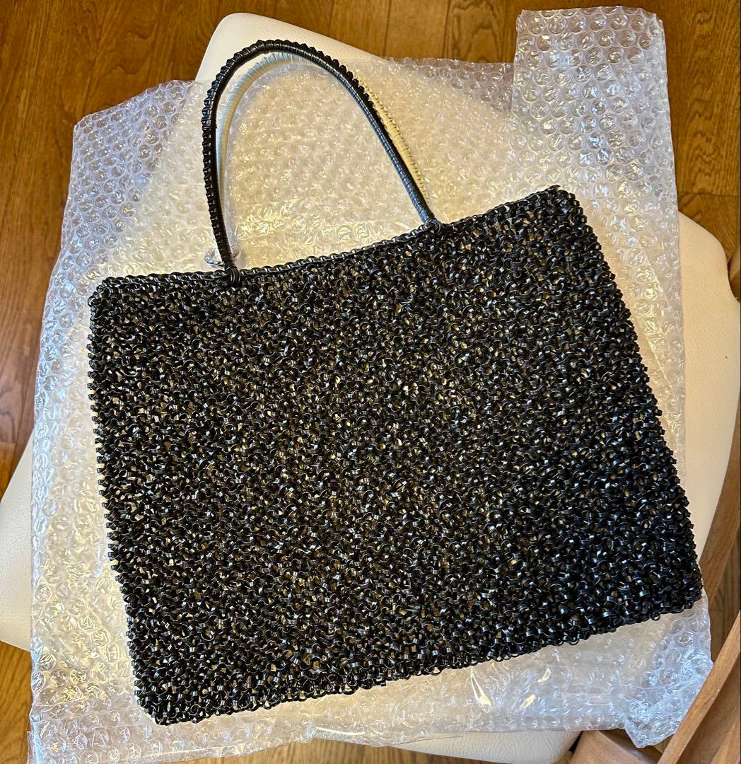 【美品】アンテプリマ ハンドバッグ ホワイト&ブラック