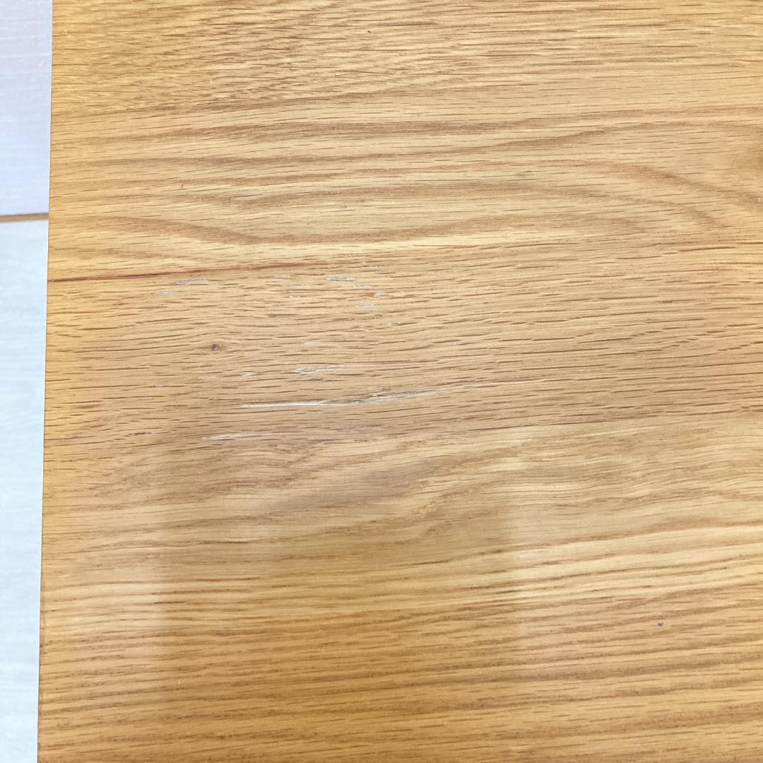 【無印良品】オーク材　無垢デスク　テーブル　机　収納付き　天然木