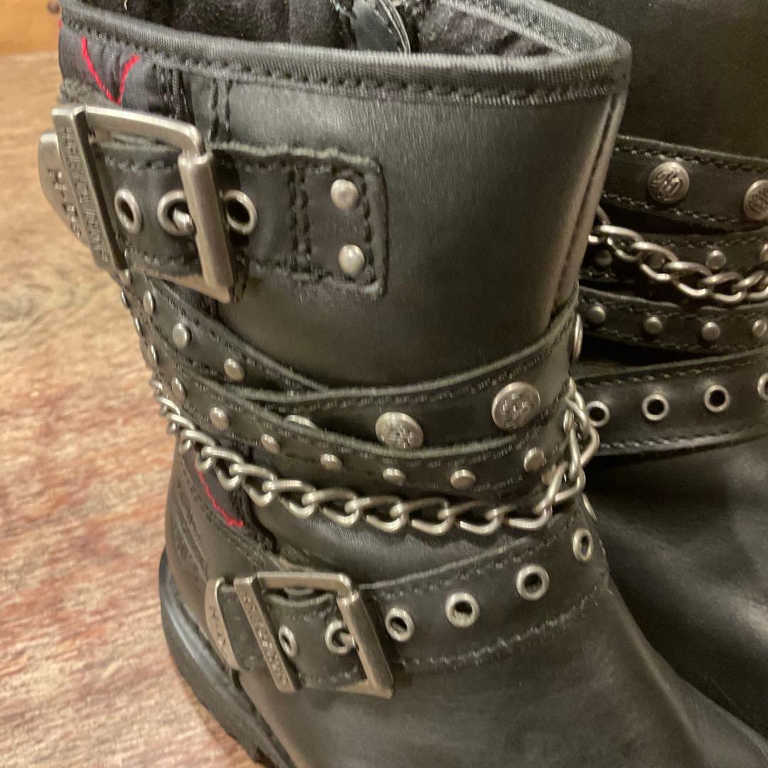 美品！ハーレーダビッドソン 87043 ショートブーツ チェーン23.5cm