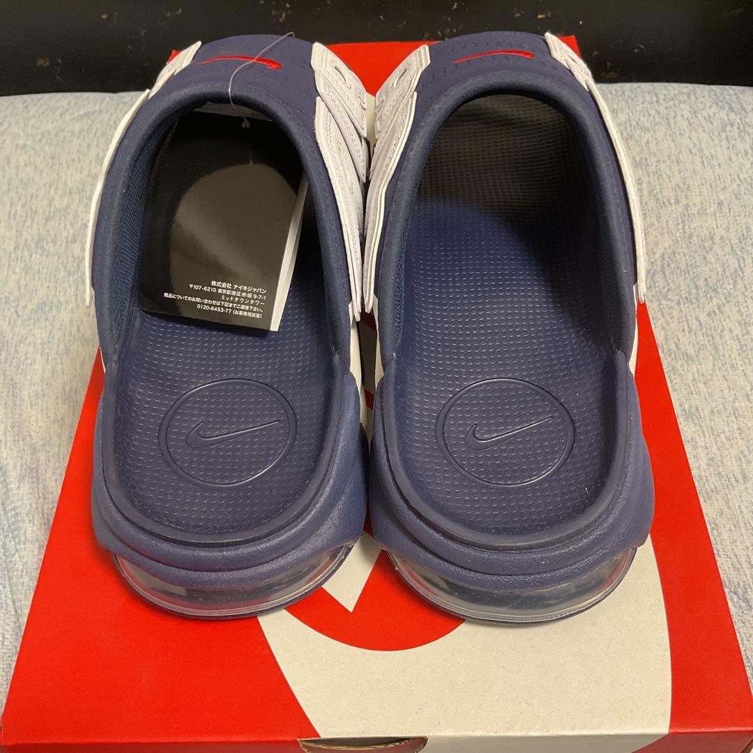 新品MORE UPTEMPO SLIDE モアテンサンダル30cm ネイビー