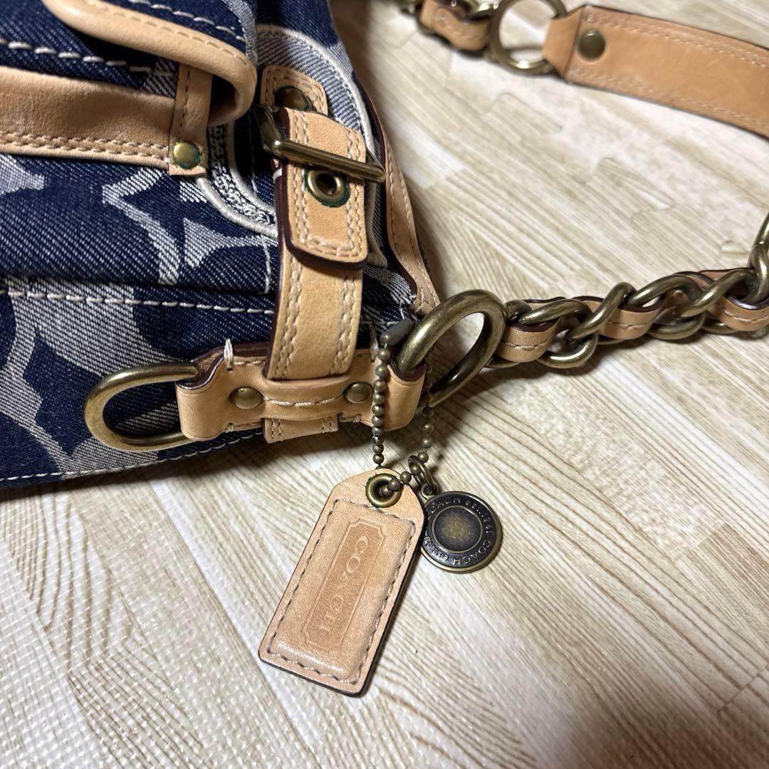 【超美品】COACHコーチ デニムバッグ　ハンドバッグ ヴィンテージ◇希少品◇