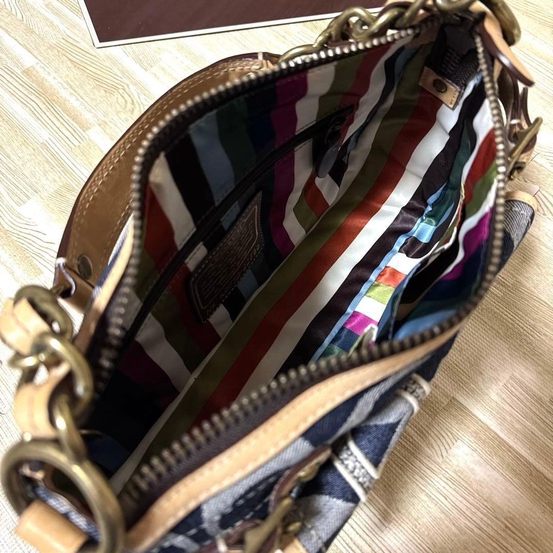 【超美品】COACHコーチ デニムバッグ　ハンドバッグ ヴィンテージ◇希少品◇