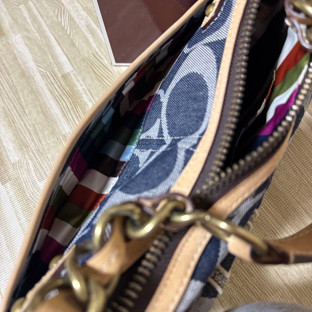 【超美品】COACHコーチ デニムバッグ　ハンドバッグ ヴィンテージ◇希少品◇