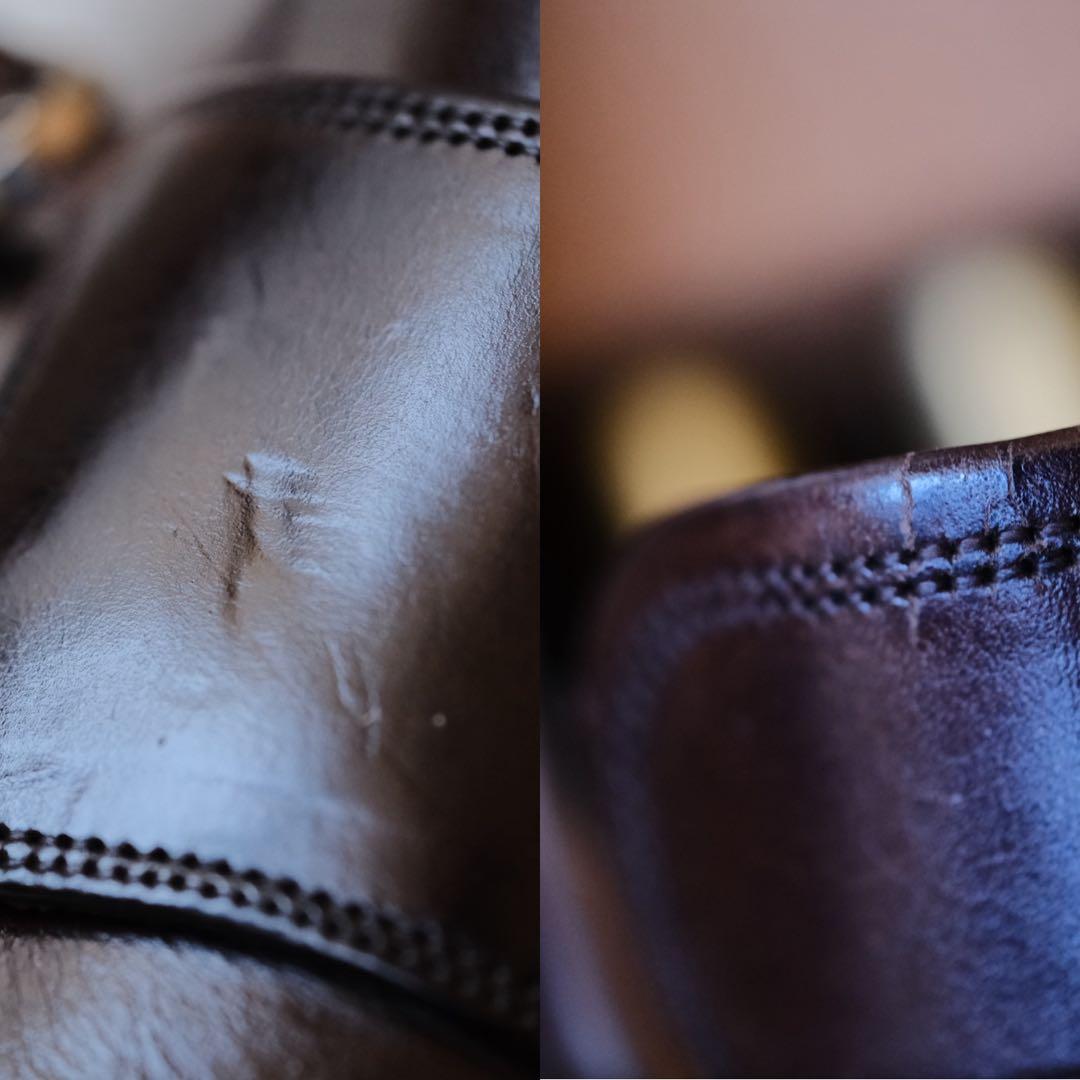 BALLYバリー パンチドキャップダブルモンクFIORIO茶85E