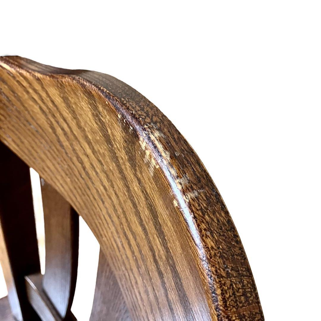 起立木工 ダイニングチェア② オーク無垢 木製 椅子 カントリー風 ビンテージ