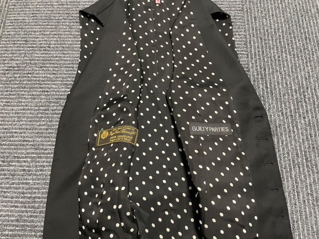 ワコマリア　セットアップ　スーツ　ロロピアーナ　3ピース＋ネクタイ　ドット裏地