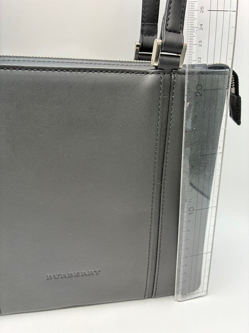 バーバリー オールレザー ノバチェック ハンドバッグ