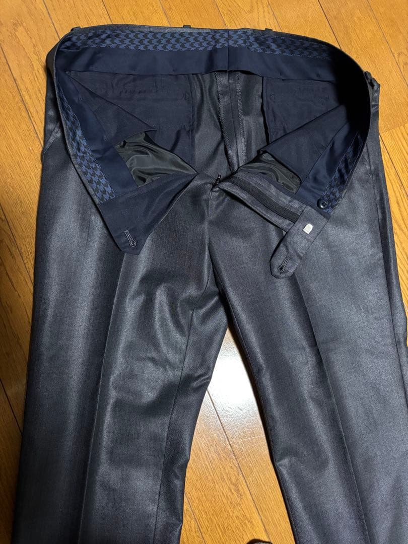 【美品】MODE RITORNO スリーピース スーツ グレー光沢 L 175