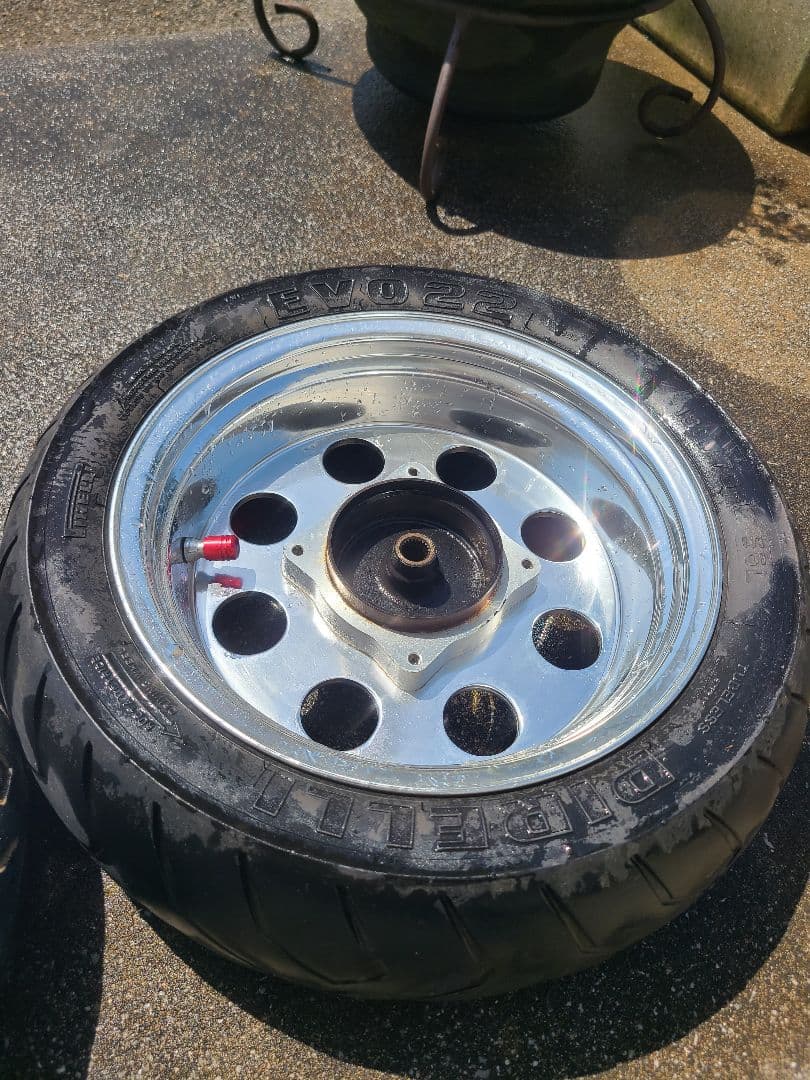 エイプ アルミホイール 多孔デザイン ブレーキディスク付き 美品