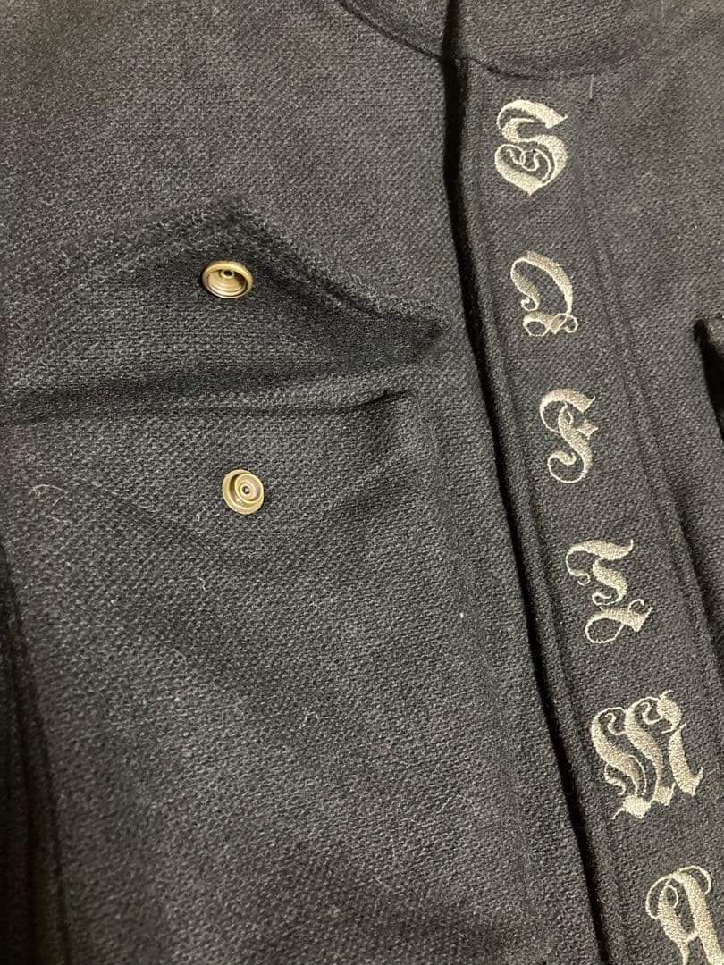 美品SOFT MACHINE ソフトマシーン スタンドカラー ウールコート 刺繍