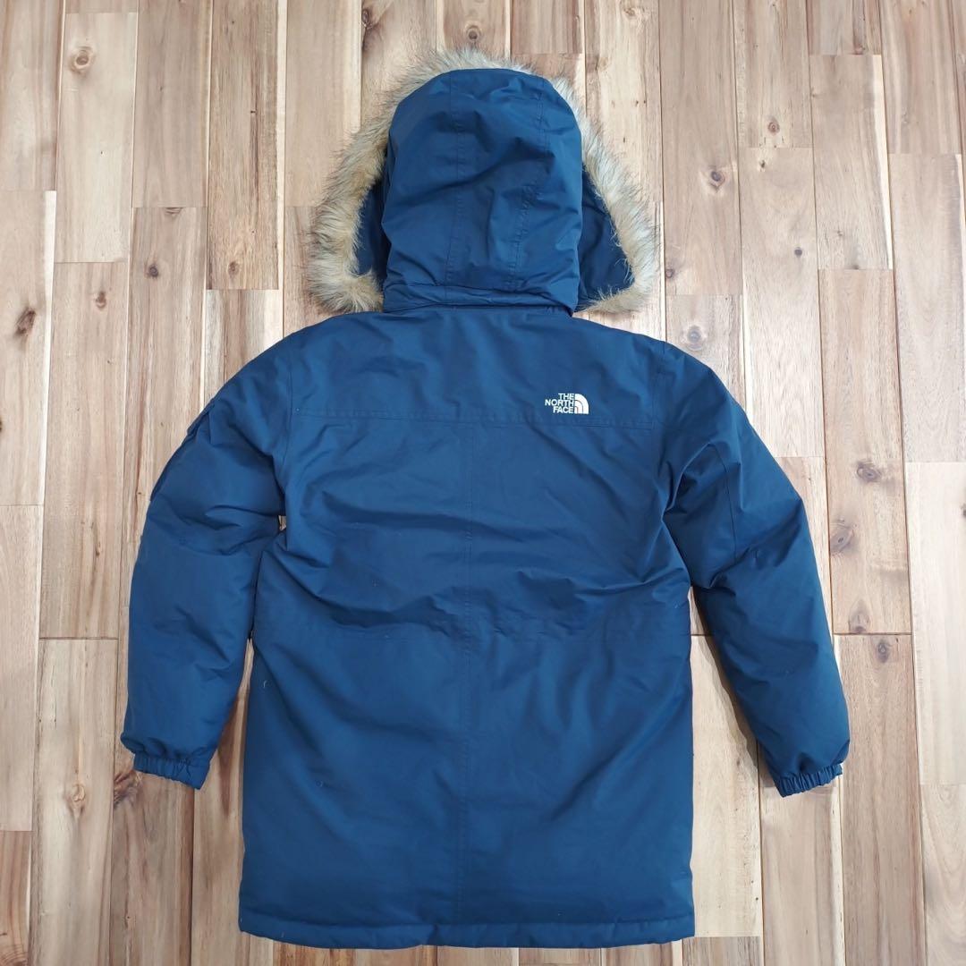 美品　ノースフェイス　ファー　ロング　ダウンジャケット　キッズ150 ネイビー