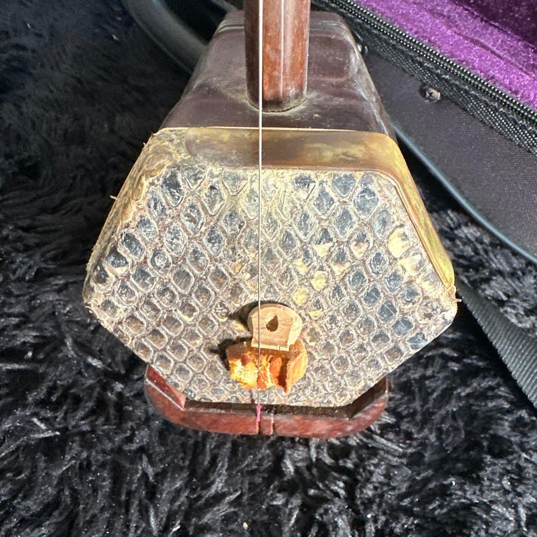 古月琴坊 二胡 ER-400 刻印 彫刻 本革 民族楽器 弦楽器 ケース付属