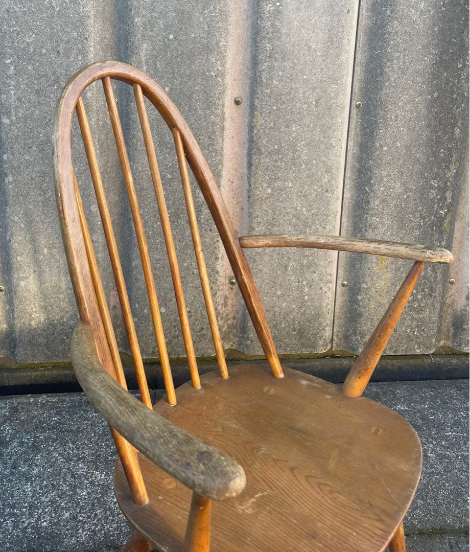 ビンテージ/英国製/ERCOL/アーコール/クェーカーチェア/アームチェア/椅子