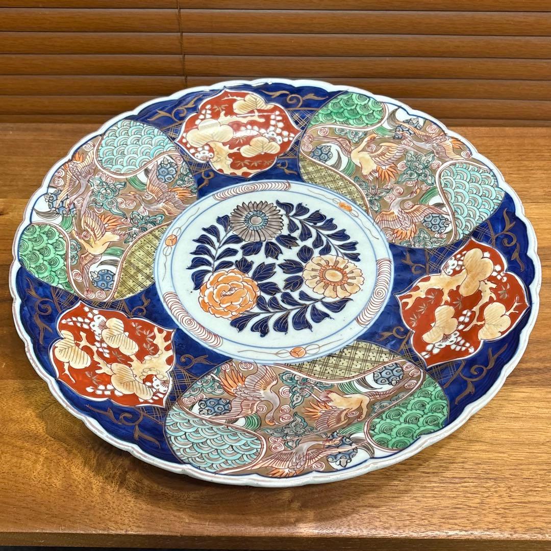 江戸時代◎古伊万里 赤絵　大皿　正月　御節　おもてなし