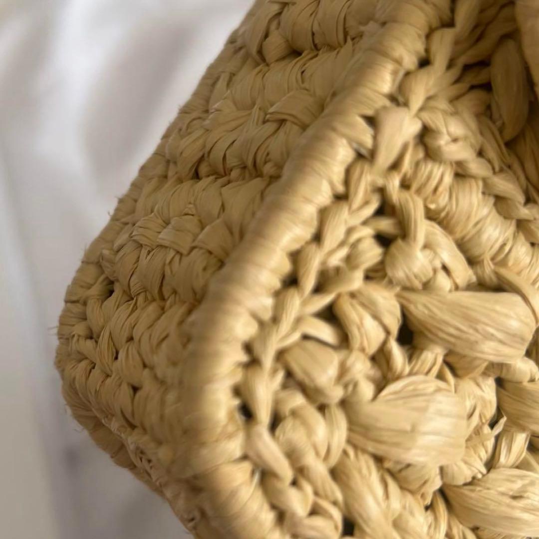 CELINE ラフィアバッグ CLAUDE チェーンショルダーバッグ カゴバッグ