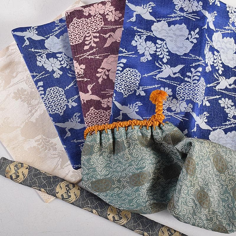 茶道具　御所籠　茶籠　黒楽茶碗　振出など　十一点一式　時代箱付　F　R8766B