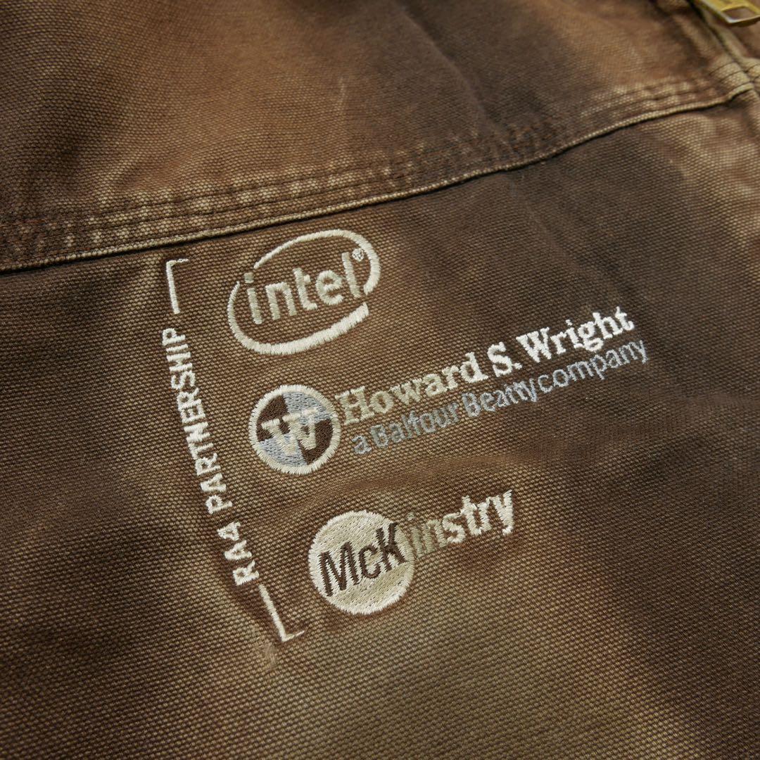 11M416◯Carhartt ボア DKB フェード ボロ リッジコート XL
