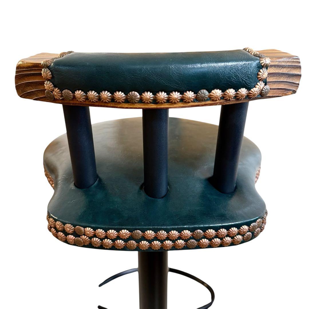 【ヴィンテージ】回転式 バーチェア 2脚セット 昇降式 カウンターチェア レトロ