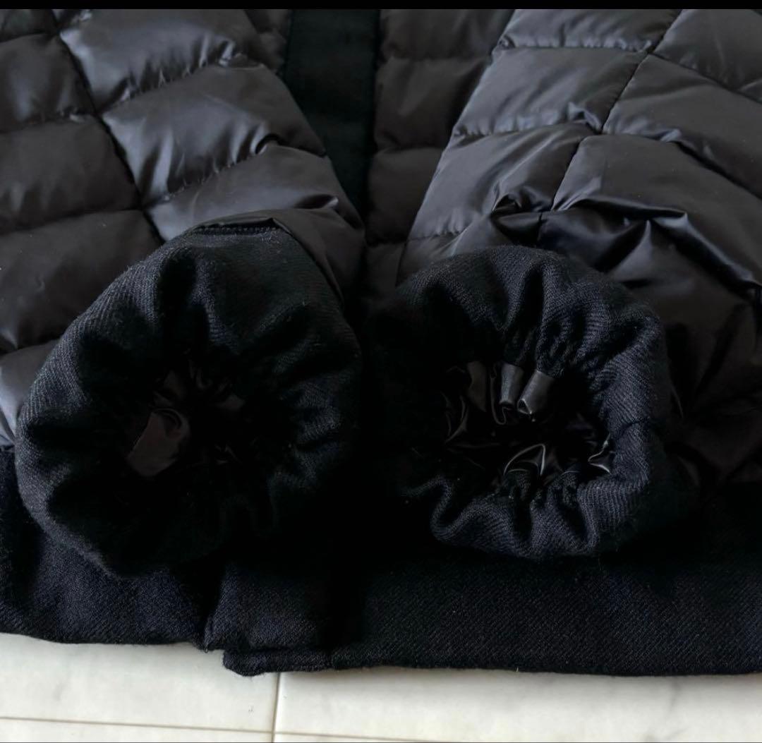 西川ダウン ナノユニバース ノーカラーダウンジャケット