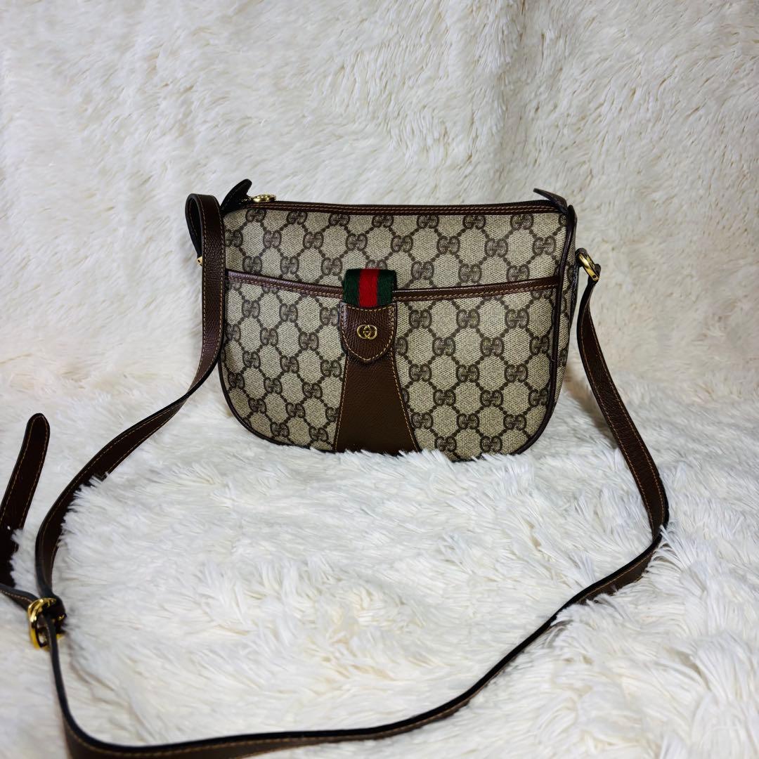 希少品 GUCCI ヴィンテージ シェリーライン ショルダーバッグ gg柄