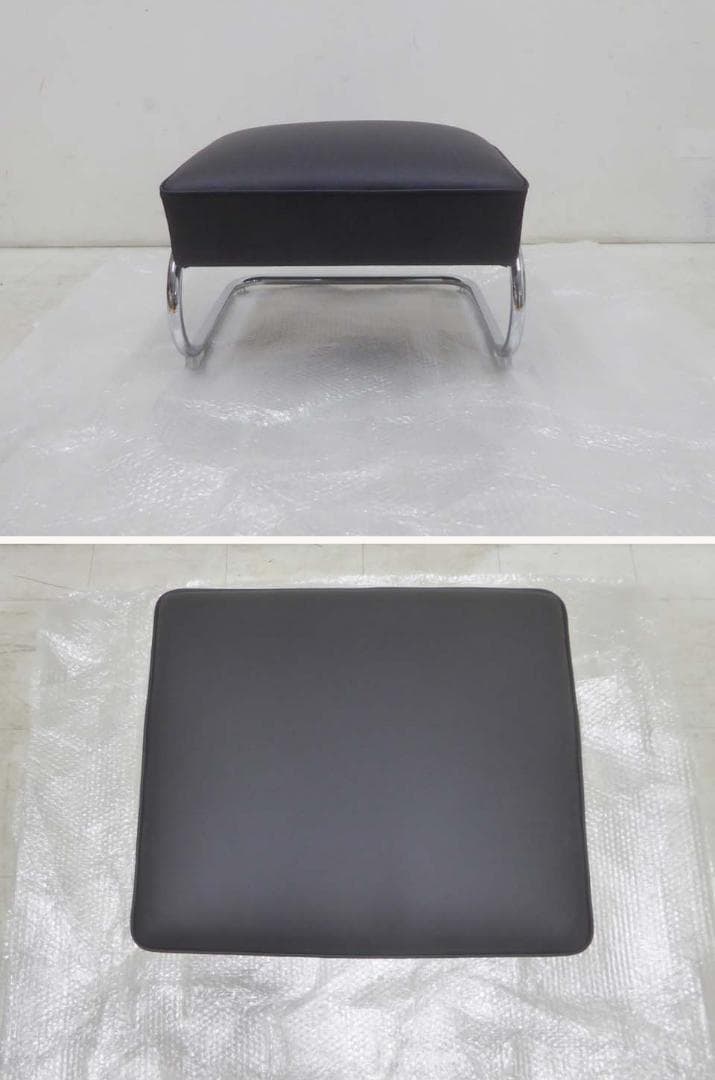 未使用品■THONET■定価116万円 S411 本革 チェア オットマンセット