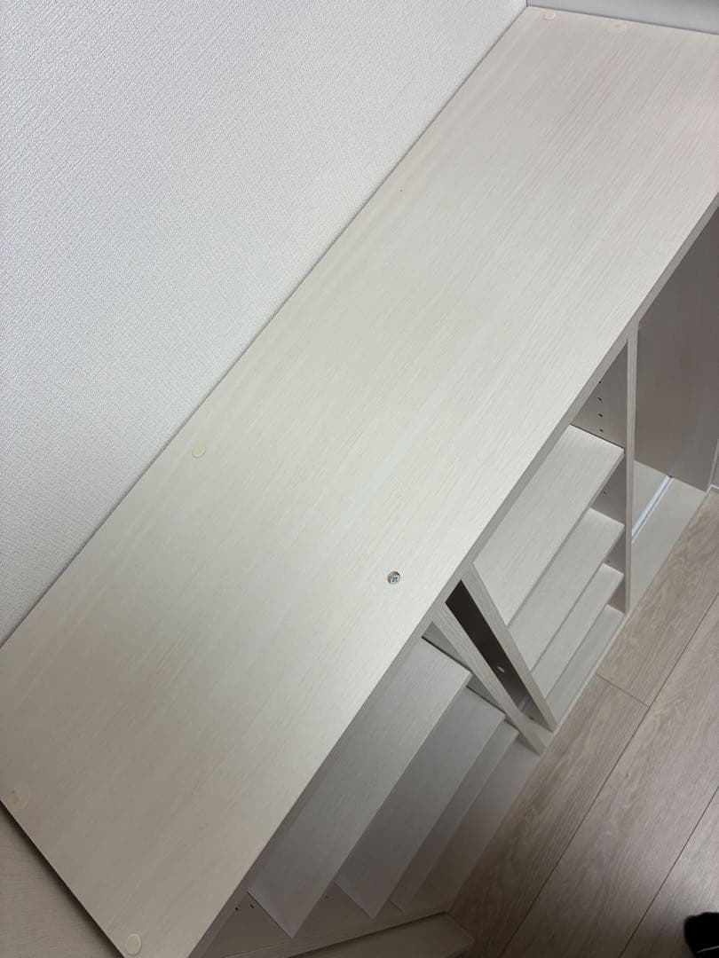 完成品 本棚 書棚 スライド式 幅90 シングル 4段 木製 漫画 収納 大容量