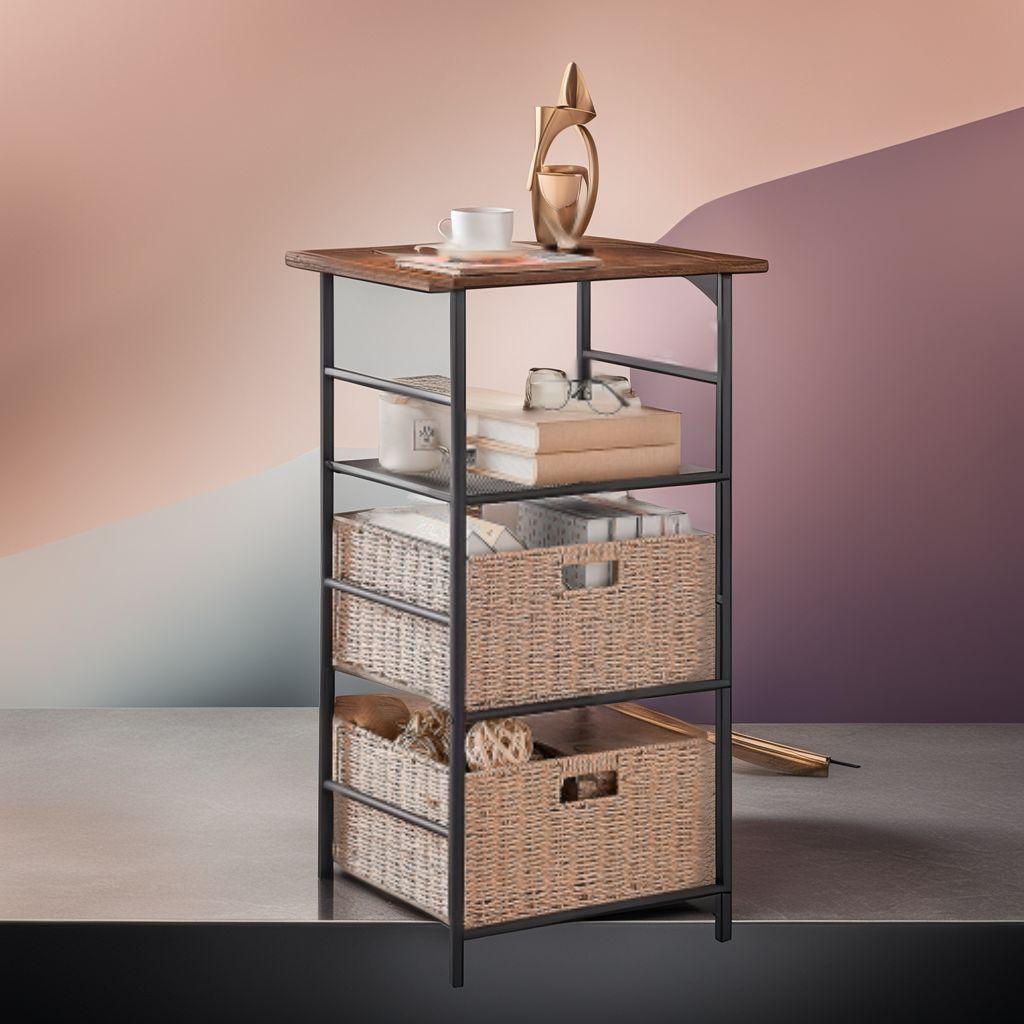 棚 スタイリッシュで機能的 使い勝手の4段収納 ラック