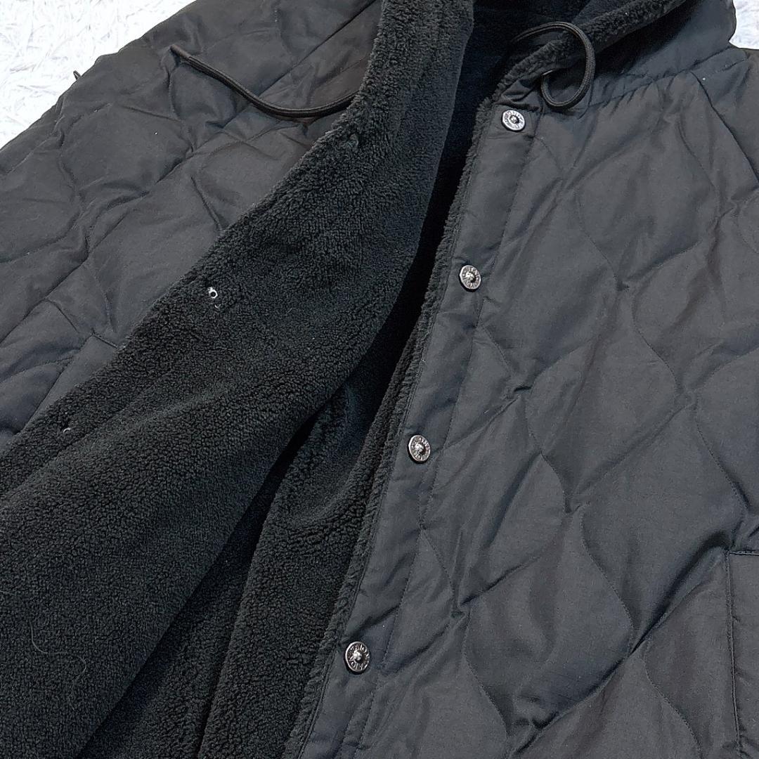 名作【美品】タイオン ミリタリーダウンケープ ポンチョ 希少黒×黒 ユニセックス