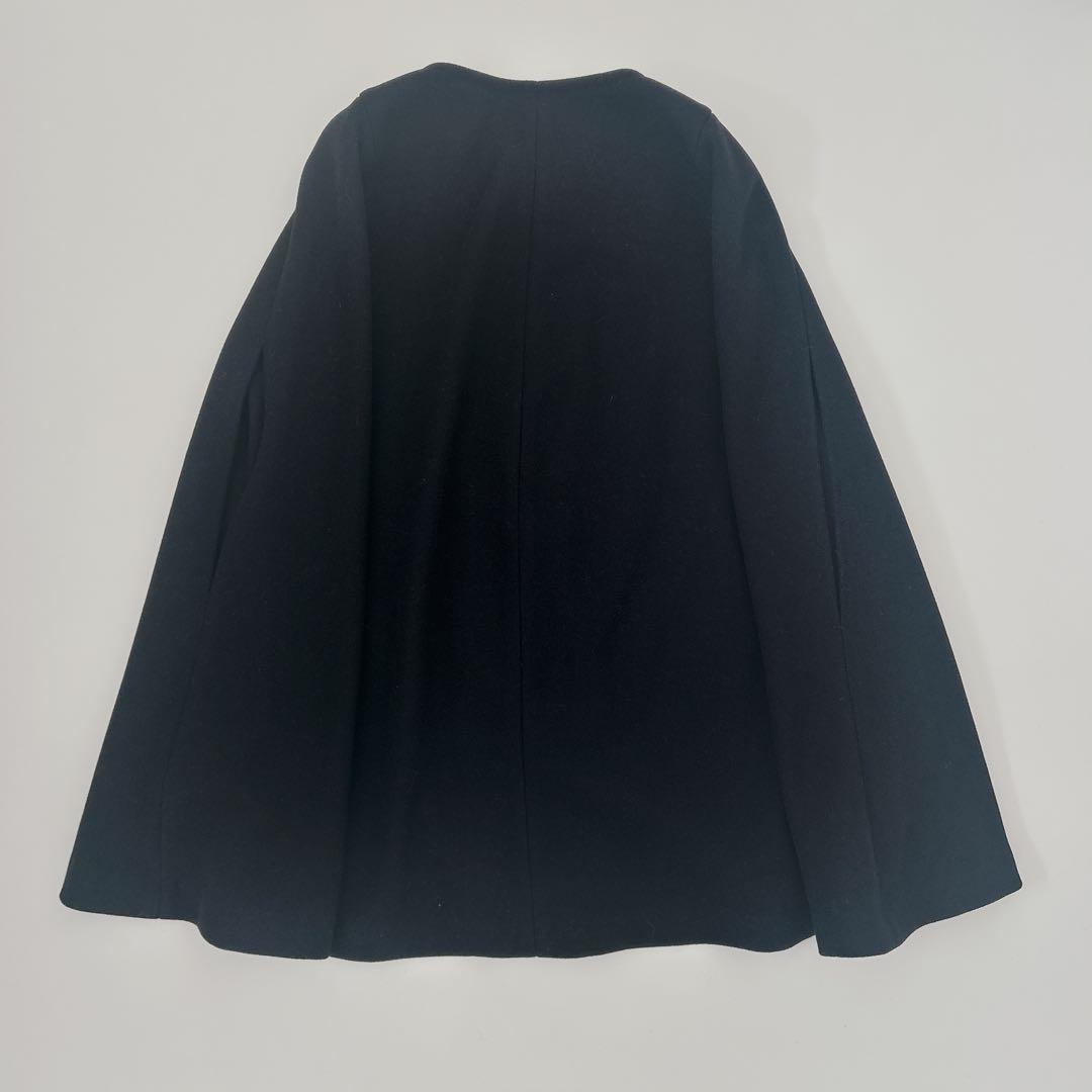 新品タグ付　cen. セン　ウールライクポンチョコート ネイビー　リバー