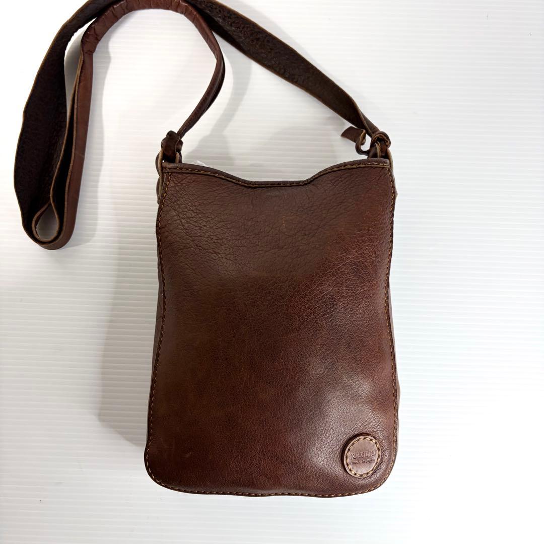 希少 入手困難 KAZINO カジノ ショルダーバッグ 総手縫い 鹿革