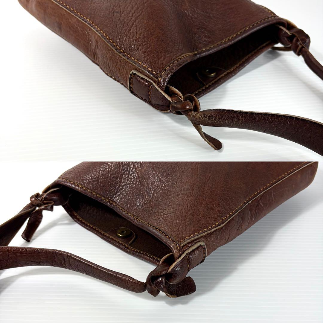 希少 入手困難 KAZINO カジノ ショルダーバッグ 総手縫い 鹿革