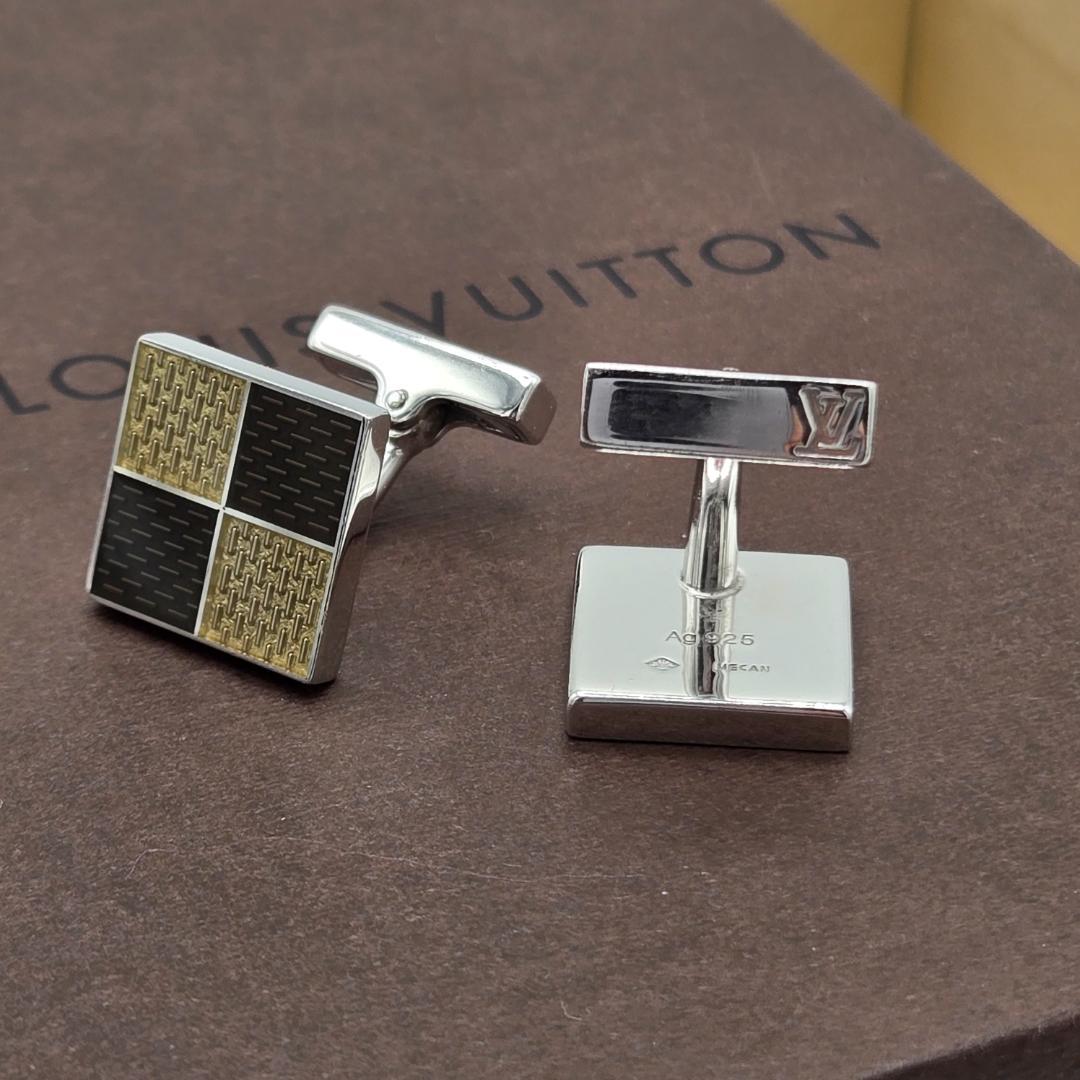Louis Vuitton ダミエチェック柄カフリンクス