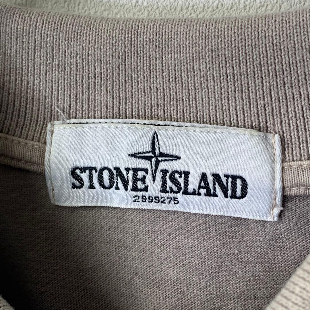 STONE  ポロシャツ M オーバーダイ コンパス刺繍ロゴ