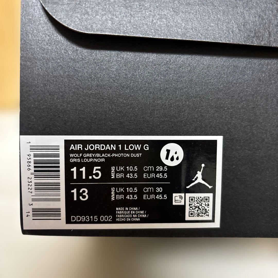 ナイキ エアジョーダン1 ロー ゴルフ ウルフグレー フォトンダスト 29.5㌢