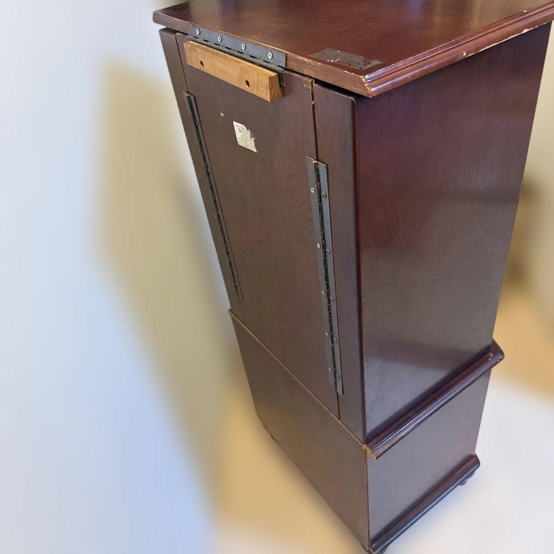 レア　ダークブラウン ジュエリーボックス ミラー付き