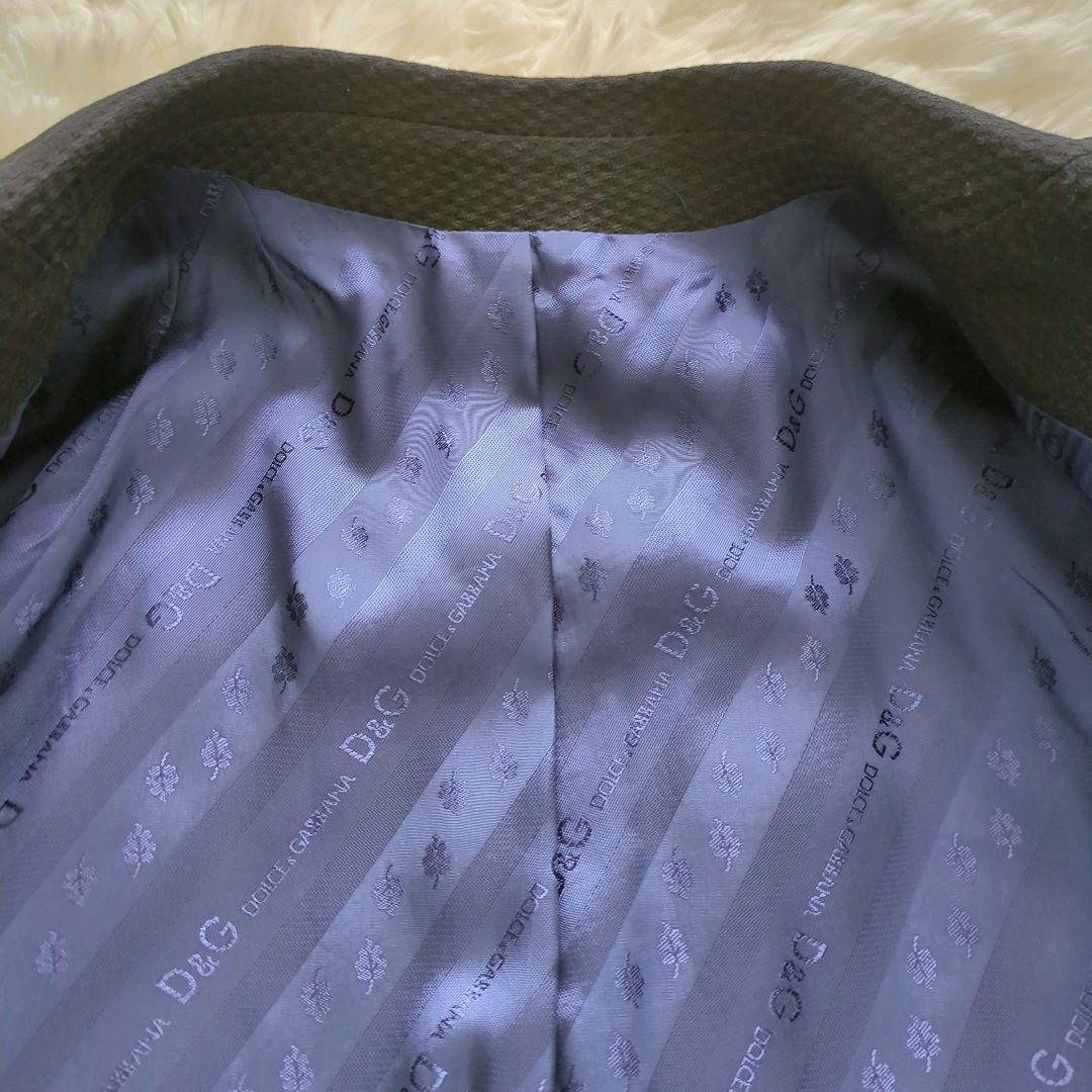 【鑑定済】Dolce&Gabbana　スーツセットアップ　ブラック　総裏　格子柄