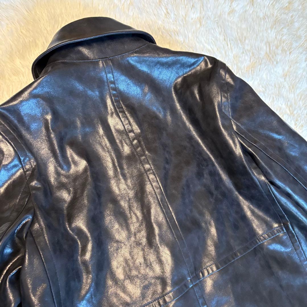 GU and beautiful people フェイク　レザー　コート　XXL