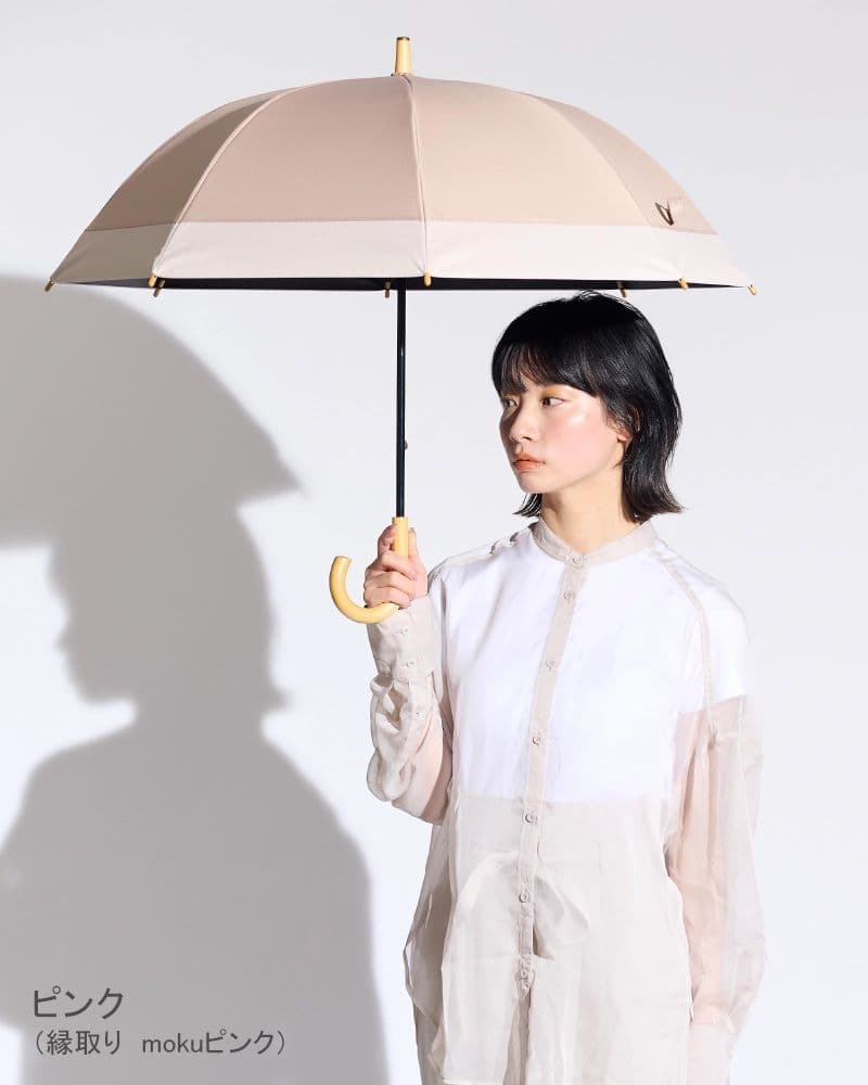 サンバリア100 日傘 長傘 Sサイズ+plus mokuピンク