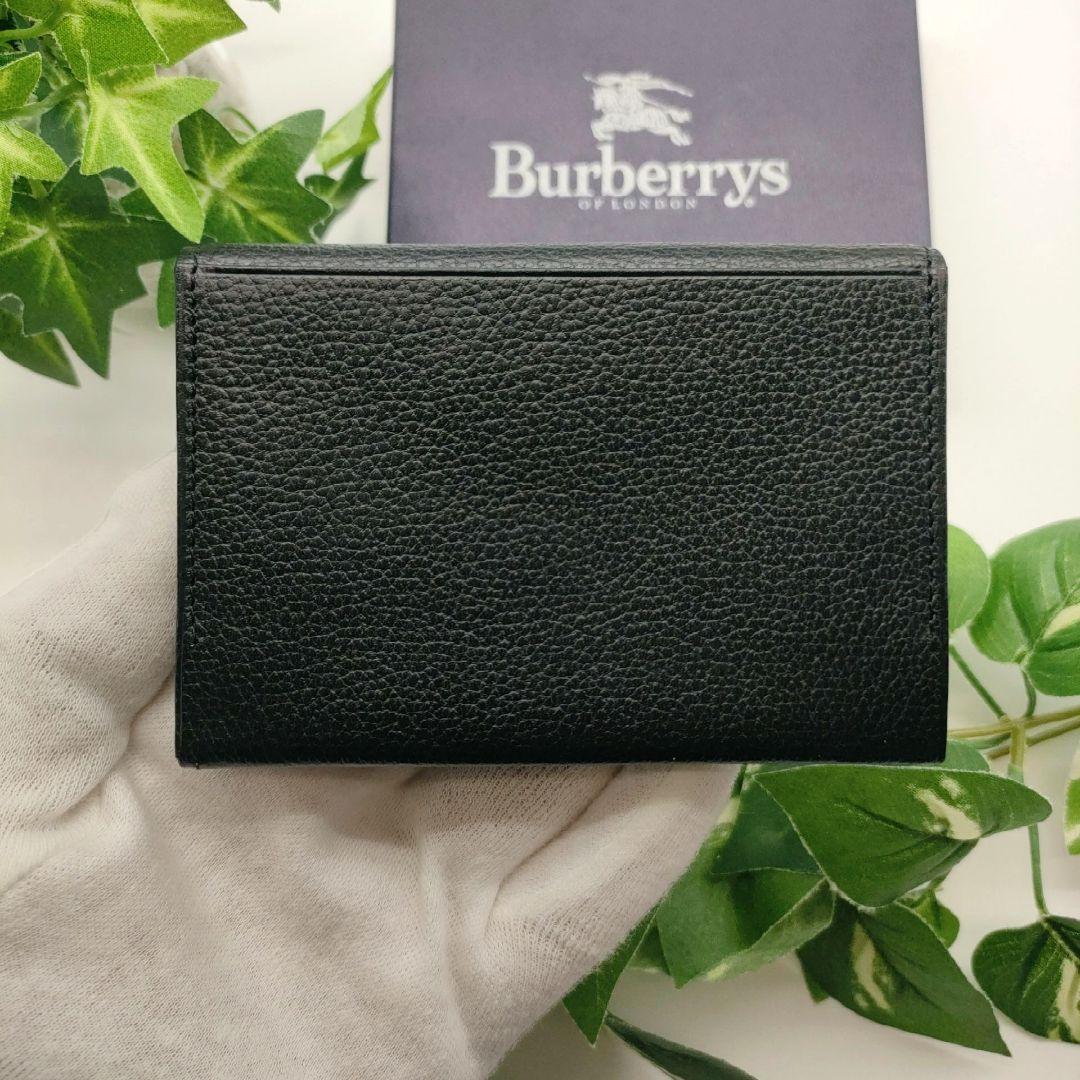 バーバリー　未使用品　名刺入れ　ビジネスカードホルダー　ノバチェック　ブラック