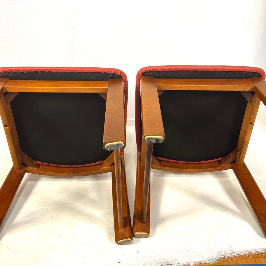 【送料無料】カリモク ダイニングチェア レザー張り　2脚セットA