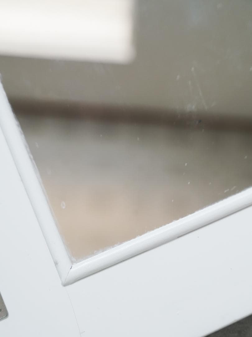 vintage サイドテーブル ミラー付きワゴン/収納 ミニマル