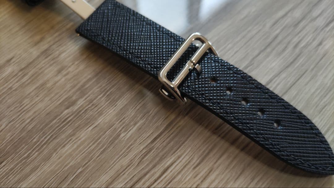 monstraps オーダーメイド サフィアーノ レザー 時計ベルト 黒