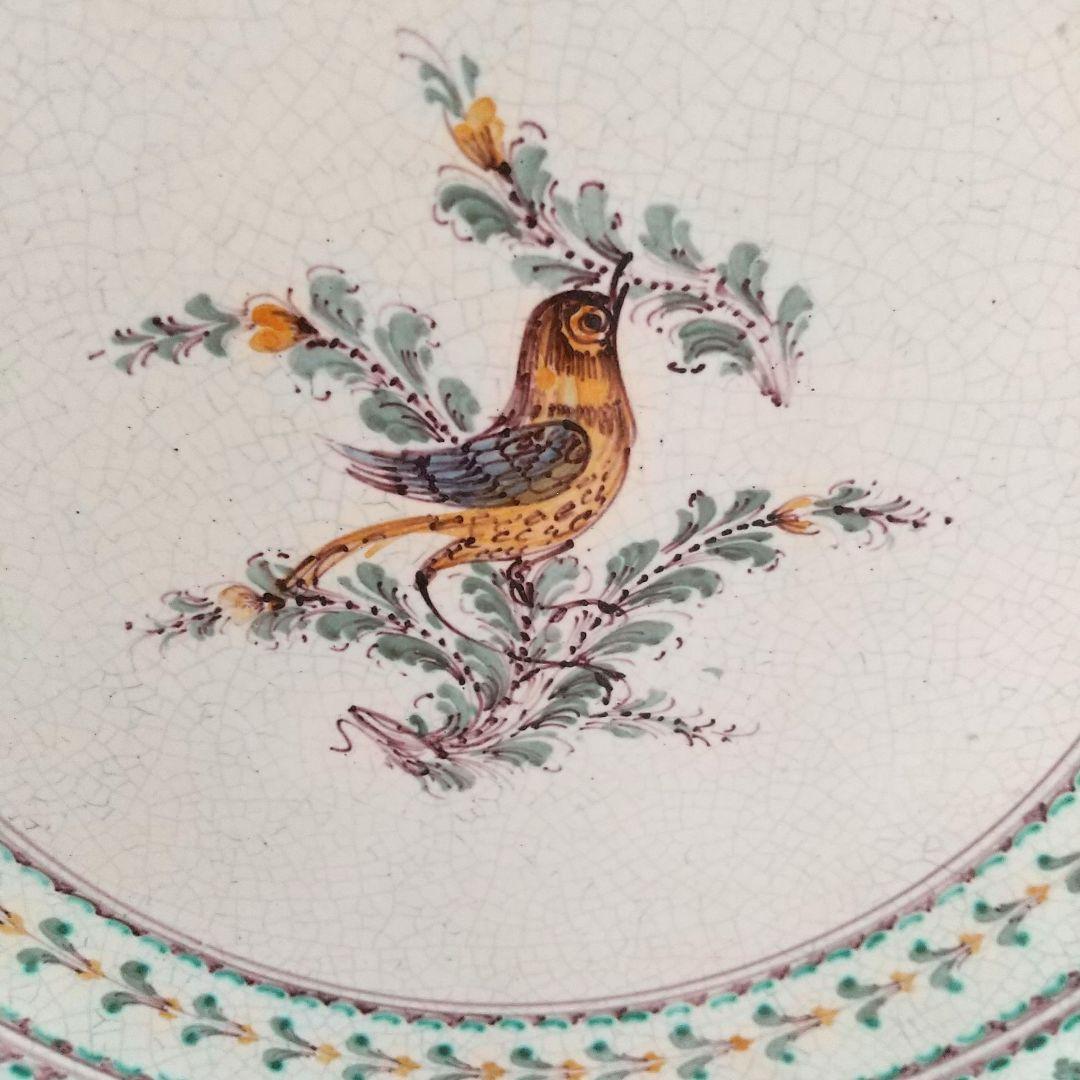 美しい鳥の絵皿・壁掛け・海外大皿・海外インテリア