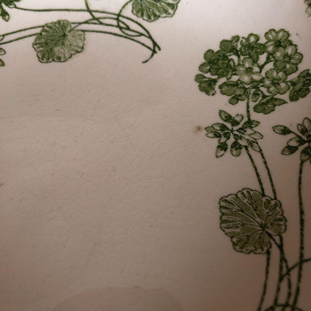 UCサルグミンヌ　ゼラニウム　コンポティエコンポート皿　フランスアンティーク食器