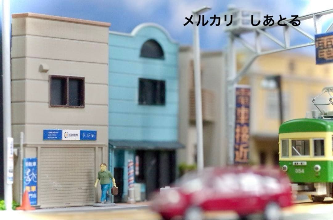 江ノ電 扇屋前S字カーブ 鉄道ジオラマ展示台 Nゲージ 鉄コレ 鉄道模型